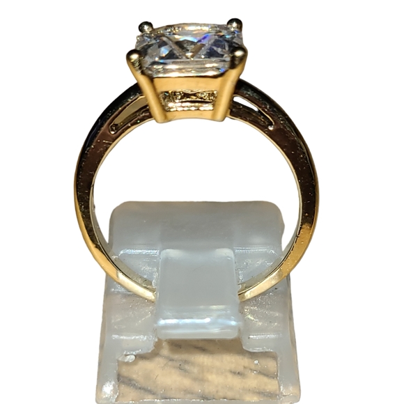 Nataliya V Colliste Crystal Gold Tone Statement Ring, Vintage Designer Ring L4 - Picture 3 of 4